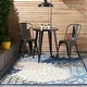 preview thumbnail 26 of 158, Nourison Aloha Floral Modern Indoor/Outdoor Area Rug 3'6" x 5'6" - Blue/Grey