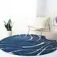 preview thumbnail 93 of 103, SAFAVIEH Florida Shag Sigtraud Abstract Waves 1.2-inch Area Rug