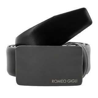 Romeo Gigli C838/35R NERO Black Leather Adjustable Mens Belt
