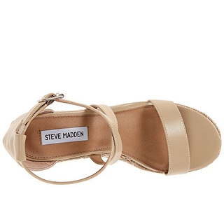 Steve Madden Womens Montaukk Espardille Jute Wedge Sandal Shoe