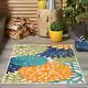 preview thumbnail 29 of 158, Nourison Aloha Floral Modern Indoor/Outdoor Area Rug 2'8" x 4' - Green/Blue/Navy