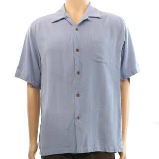 Tommy Bahama NEW Blue Mens Size Medium M Button Down Silk Shirt