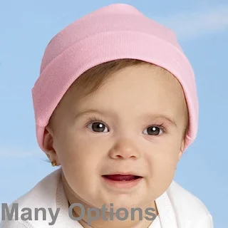 INFANT BABY 100% COTTON BLANK RIB CAP