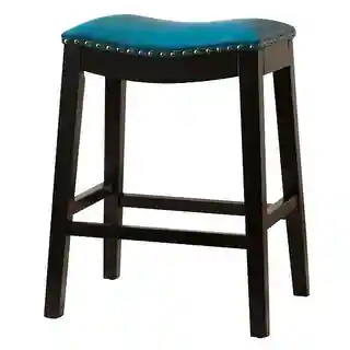 Abbyson Chapin 26 inch Bonded Leather Saddle Counter Stool