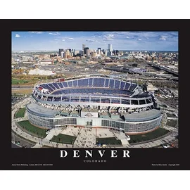 ''Denver Broncos, New Invesco Field at Mile High, Denver, Colorado'' by Mike Smith Stadiums Art Print (22 x 28 in.)