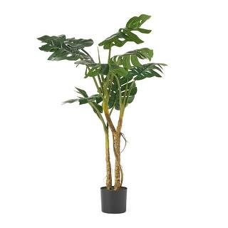 Link to Stilwell 4' x 2.5' Artificial Monstera Tree by Christopher Knight Home Similar Items in Decorative Accessories