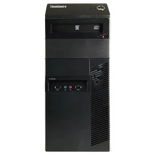 Lenovo ThinkCentre M81 Computer Tower Intel Core I3 2100 3.1G 4GB DDR3 2TB Windows 10 Pro 1 Year Warranty (Refurbished) - Black