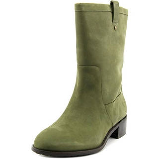 Cole Haan Jessup WP Women Round Toe Leather Green Mid Calf Boot