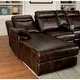 Furniture of America Faux Leather Reclining Sectional with Chaise - Thumbnail 2