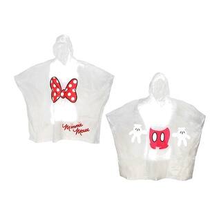 Disney Adult Mickey and Minnie Mouse Poncho Set (Pack of 2) - Clear - One Size
