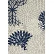 preview thumbnail 95 of 158, Nourison Aloha Floral Modern Indoor/Outdoor Area Rug 3'6" x 5'6" - Ivory/Navy