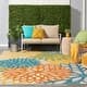 preview thumbnail 80 of 158, Nourison Aloha Floral Modern Indoor/Outdoor Area Rug 12' x 15' - Turquoise Multicolor