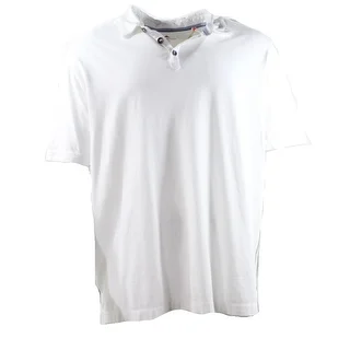Tommy Bahama NEW White Mens Size Medium M Polo Rugby Cotton Shirt
