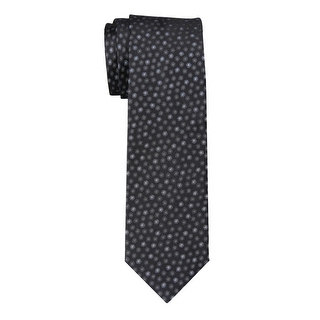 Yves Saint Laurent Dotted Silk Tie Black / Grey Necktie Made In France