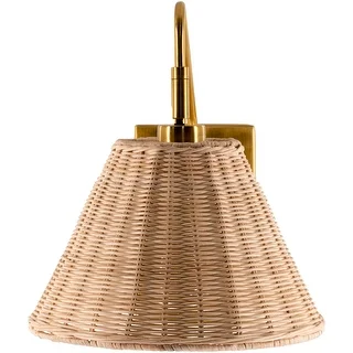 Artistic Weavers Diamondhead Rattan Global Sconce Lamp - 12"H x 10"W x 15"D