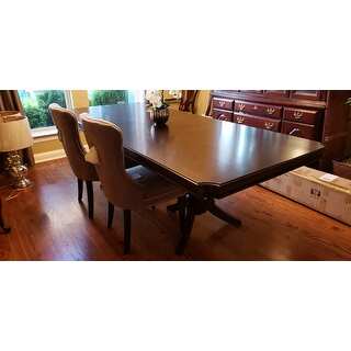 LaSalle Espresso Pedestal Extending Dining Table by iNSPIRE Q Classic - Extendable Dining Table