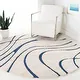 preview thumbnail 31 of 103, SAFAVIEH Florida Shag Sigtraud Abstract Waves 1.2-inch Area Rug