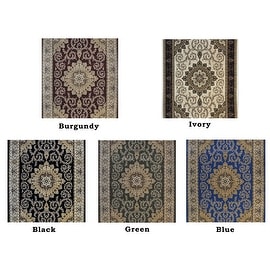 5x7 8x10 10x13 Burgundy Ivory Black Green Blue Persian Traditional Floral Rug Carpet