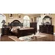 Furniture of America Vame Traditional Walnut Solid Wood Panel Bed - Thumbnail 1