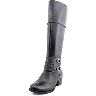 Vince Camuto Bartina Women Round Toe Leather Black Knee High Boot