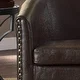 preview thumbnail 5 of 8, Isabela Faux Leather Barrel Accent Club Chair by Moser Bay