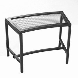 Sunnydaze Black Mesh Patio Fire Pit Bench - Choose 1, 2 or Set of 4 Benches