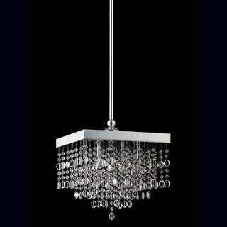 Eurofase Lighting 26375 Opa 4 Light Pendant with Strands of Crystals