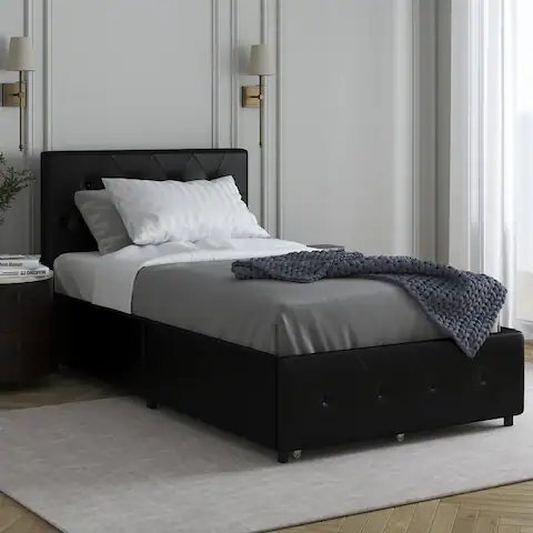 Avenue Greene Darci Faux Leather Upholstered Bed