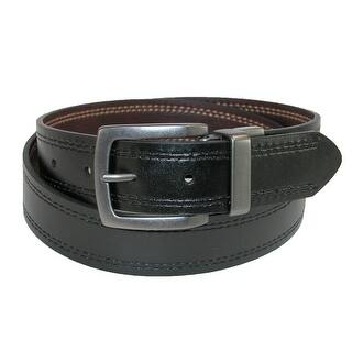 Dickies Men's 35mm Reversible Belt with Contrast Stitch - brown to black