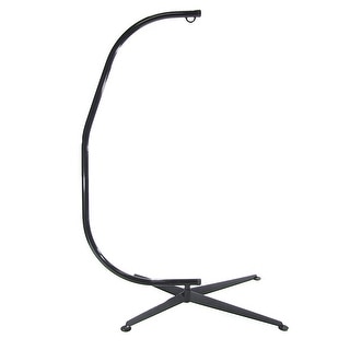 Sunnydaze Durable C-Stand for Hanging Hammock Chairs - Black