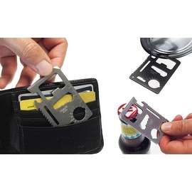 Weekend Warrior 12 in 1 Wallet Multi Tool Credit Card Size Pocket Bottle Opener Knife Screwdriver