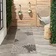 preview thumbnail 98 of 158, Nourison Aloha Floral Modern Indoor/Outdoor Area Rug 2' x 6' Runner - Silver Grey