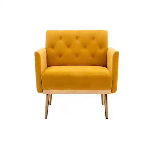 European Style Tufted Velvet Accent Chair