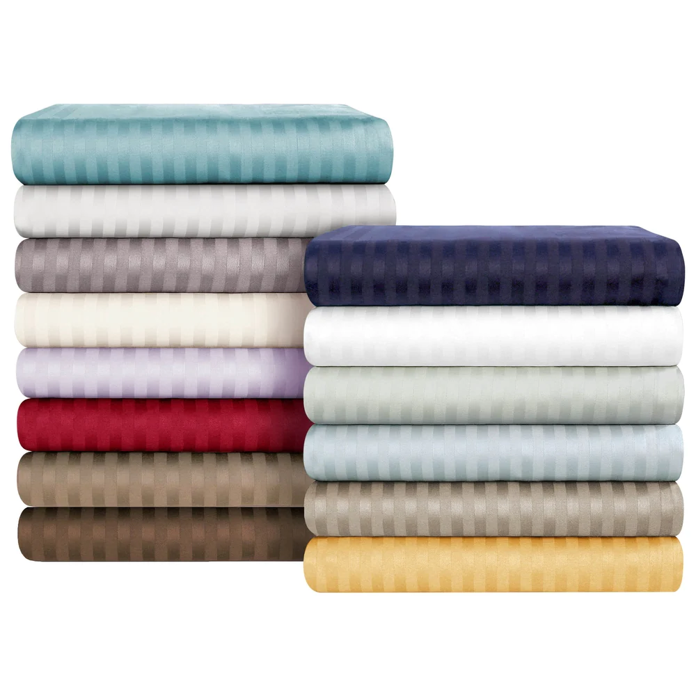Superior Egyptian Cotton 600 Thread Count Stripe Duvet Cover Set