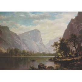 ''Mirror Lake, Yosemite Valley'' by Albert Bierstadt Museum Art Print (14 x 19.5 in.)