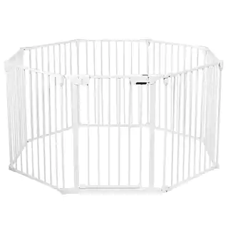 Link to Costway 8 Panel Baby Safe Metal Gate Play Yard  Barrier Pet Fence Wall Similar Items in Child Safety