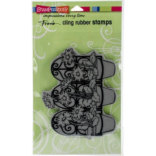 Stampendous Cling Stamp 5.25"X3.75"-Daisy Pot Trio