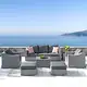 preview thumbnail 22 of 21, Corvus Martinka 9-piece Cushioned Wicker Patio Chat Set