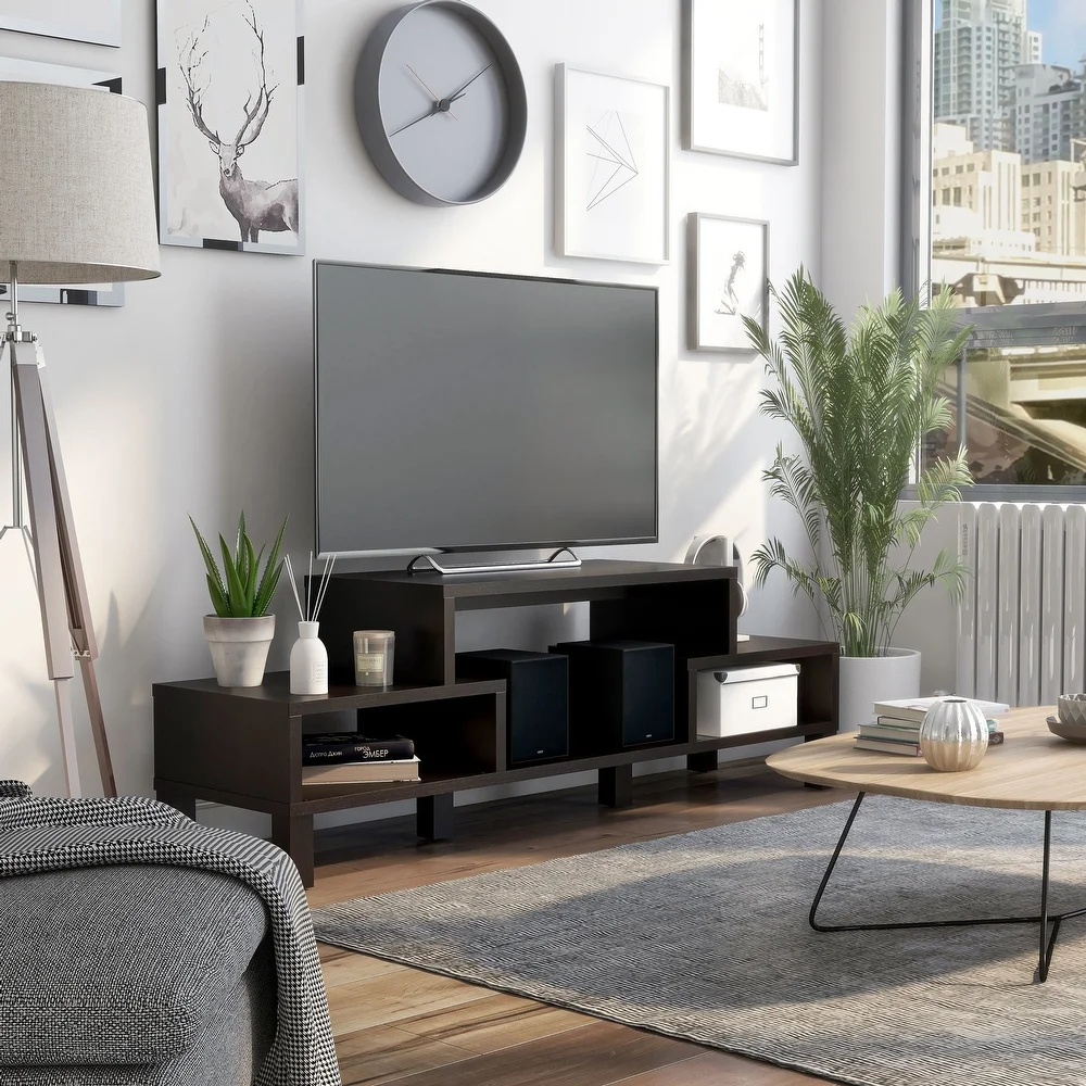 Rami Modern Brown 60-inch 3-Shelf TV Console by Furniture of America