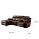 Furniture of America Faux Leather Reclining Sectional with Chaise - Thumbnail 5