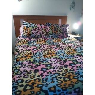 Multicolor Leopard 7-piece Bed in a Bag with Sheet Set