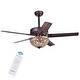 Thumbnail 5, Catalina Bronze 5-blade 48-inch Crystal Ceiling Fan (Optional Remote). Changes active main hero.