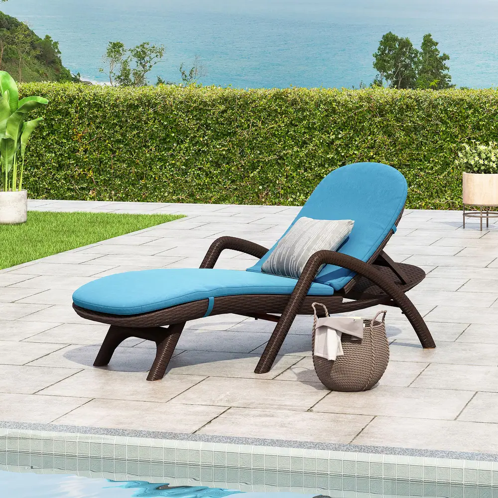 Waverly Faux Wicker Chaise Lounge by Christopher Knight Home