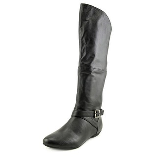 Chinese Laundry Z-Noble Women Round Toe Leather Black Knee High Boot