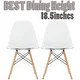 Plastic Eiffel Dining Chairs with Wood Dowel Legs (Set of 2) - Thumbnail 22