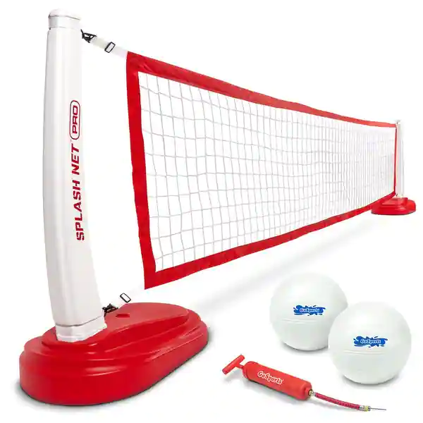 Splash Net PRO Pool Volleyball Net Includes Water Volleyballs and Pump