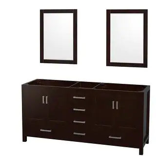 Link to Wyndham Collection Sheffield Espresso 72-inch Double Vanity Cabinet Similar Items in Bathroom Vanities