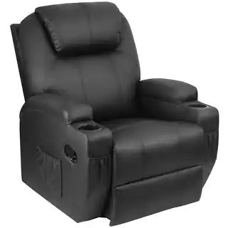 Homall Massage Recliner Chair Swivel Heating Leather Living Room Sofa