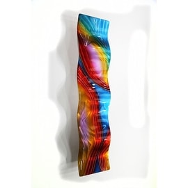 Statements2000 Multicolor Prismatic Metal Wall Art Accent Wave by Jon Allen - Accumbent Wave