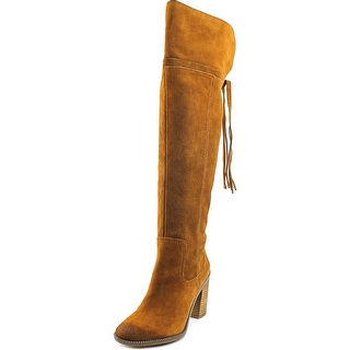 Franco Sarto Elnora Wid Calf Round Toe Leather Over the Knee Boot